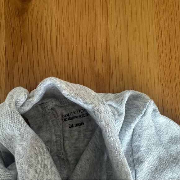 Boutchou Cozy Gray Long Sleeve Kids Bodysuit - Picture 2 of 2